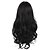 halpa Synteettiset trendikkäät peruukit-Synteettiset peruukit Laineita Otsatukalla Synteettiset hiukset Musta Peruukki Naisten Pitkä Suojuksettomat Musta MAYSU