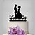 billiga Tårttoppar till bröllop-Klassisker Tema Bröllop Figurin Plast Klassiskt Par 1 pcs Svart