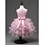 cheap Dresses-Kids Little Girls&#039; Dress Solid Colored Flower Party Holiday Sequins Bow Rosy Pink Fuchsia Red Lace Tulle Sleeveless Princess Sweet Dresses Spring Summer Slim / Fall
