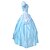 voordelige Halloweenkostuums voor volwassenen (heren/dames)-Prinses Dieren Sprookje Cosplay Kostuums Feestkostuum Dames Kerstmis Halloween Carnaval Festival / Feestdagen Outfits Lichtblauw Vintage