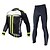 abordables Ensembles de vêtements pour hommes-ILPALADINO Homme Manches Longues Maillot et Cuissard Long Velo Cyclisme Hiver Toison Jaune Vert Points Polka Vélo Collants Collant à Bretelles / Corsaire Bretelles Ensembles de Sport Etanche Coupe