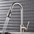 cheap Pullout Spray-Kitchen Faucet,Minimalisht Style Brass Nickel Brushed Pull-out Tall High Arc Vessel Fashion Nickel Brushed Rotatable Contemporary Kitchen Taps with Hot and Cold Switch