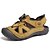 cheap Men&#039;s Sandals-Men&#039;s Shoes Leather Summer Light Soles Sandals Upstream Shoes Gore for Casual Outdoor Dark Brown Khaki