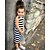 tanie Sukienki-Dziewczyny &#039; Bez rękawów Prążki Grafika drukowana 3D Sukienki Prążki Bawełna Sukienka Lato Dzieci