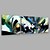 Недорогие Абстрактные картины-Hang-роспись маслом Ручная роспись - Абстракция Художественный холст 3 панели