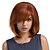 olcso Valódi hajból készült, sapka nélküli parókák-Emberi haj keverék Paróka Egyenes Klasszikus Rövid frizurák 2020 Klasszikus Egyenes Ombre Géppel készített Piros Napi