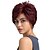 tanie Peruki bez czepka z ludzkich włosów-Mieszanka włosów ludzkich Peruka Prosta Klasyczny Krótkie fryzury 2020 Berry Klasyczny Prosta Tkany maszynowo Czerwony Codzienny