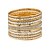 cheap Bracelets-Women&#039;s Rhinestone Rhinestone Multi Layer Bangles Cuff Bracelet ID Bracelet - Bohemian Multi Layer Fashion Punk Circle Gold Silver