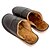 abordables Pantoufles &amp; Tongs Homme-Homme Chaussures Cuir Hiver Automne Confort Chaussons &amp; Tongs Combinaison pour Décontracté Noir Café