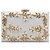 cheap Clutches &amp; Evening Bags-Women&#039;s Bags PU Leather Evening Bag Rhinestone Petal Beading Party Wedding Event / Party Evening Bag Wedding Bags Handbags White Black Red Gold