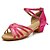 cheap Latin Shoes-Women&#039;s Dance Shoes Silk Latin Shoes Sneaker Low Heel Customizable Black / Gold / Fuchsia / Practice