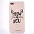 olcso iPhone-tokok-Case Kompatibilitás Apple iPhone 7 Plus / iPhone 7 / iPhone 6s Plus Jeges / Áttetsző / Minta Fekete tok Cica / Szó / bölcselet Puha TPU