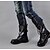 baratos Botas para Homem-Homens Fashion Boots Couro Ecológico Outono / Inverno Botas Botas Cano Médio Preto / Festas &amp; Noite / Festas &amp; Noite / Coturnos