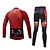 cheap Men&#039;s Clothing Sets-Long Sleeve Cycling Jersey with Tights Bike Clothing Suit Thermal / Warm Winter Sports Polyester Fleece Silicon Clothing Apparel / Lycra