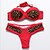 cheap Women&#039;s Swimwear &amp; Bikinis-Women&#039;s Bandeau Animal Halter Neck Yellow Red Blue Bikini Swimwear Swimsuit - Leopard Yellow