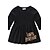 זול סטים-פעוטות בנות סט של בגדים שרוול ארוך שחור חיה עם הדפס חיות לבוש מהודר רגיל