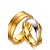 olcso Gyűrűk-Páros Páros gyűrűk Kocka cirkónia Arany Kocka cirkónia Titanium Acél Kör Elegáns Vintage minimalista stílusú Esküvő Évforduló Ékszerek / Eljegyzés