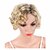 cheap Synthetic Trendy Wigs-Synthetic Wig Wavy Wavy Wig Blonde Short Blonde Synthetic Hair Women&#039;s Ombre Hair African American Wig Blonde