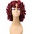 halpa Synteettiset trendikkäät peruukit-Synteettiset peruukit Kihara Kihara Peruukki Lyhyt Punainen Synteettiset hiukset Naisten Afro-amerikkalainen peruukki Punainen