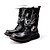 voordelige Herenlaarzen-Heren Fashion Boots PU Herfst / Winter Laarzen Kuitlaarzen Zwart / Feesten &amp; Uitgaan / Feesten &amp; Uitgaan / Legerlaarzen
