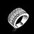 Χαμηλού Κόστους Μοδάτο Δαχτυλίδι-Γυναικεία Δαχτυλίδι Cubic Zirconia Χρυσό Ασημί Ζιρκονίτης Χαλκός Επάργυρο Επιχρυσωμένο Geometric Shape Ακανόνιστος Εξατομικευόμενο