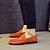 abordables Zapatillas sin cordones y mocasines de hombre-Hombre PU Primavera / Otoño Mocasín Zapatos de taco bajo y Slip-On Paseo Marrón Claro / Negro