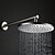 billige Dusjhoder-Dusjkran Sett - Regnfall Nikkel Børstet Vægmonteret Keramisk Ventil Bath Shower Mixer Taps / Messing / Enkelt håndtak To Huller