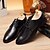 billige Oxfordsko til herrer-Herre sko Lær Vår Høst formell Sko Komfort Oxfords Snøring til Bryllup Avslappet Fest / aften Svart