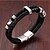 cheap Bracelets-Bracelet Bangles woven Natural Fashion Faux Leather Bracelet Jewelry Black For Party Birthday Party / Evening Gift Evening Party / Stainless Steel
