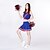 cheap Hip Hop Dancewear-Cheerleader Costumes Outfits Women&#039;s Performance Knitwear Splicing 2 Pieces Sleeveless High Skirts Tops