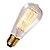 preiswerte Strahlende Glühlampen-1pc 60 W E26 / E27 ST58 Glühbirne Vintage Edison Glühbirne 220-240 V