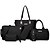 cheap Bag Sets-Women&#039;s Bags PU(Polyurethane) Bag Set 6 Pieces Purse Set Rivet / Zipper Pink / Gray / Brown / Bag Sets