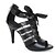 abordables Zapatos de baile latino-Mujer Zapatos de Baile Latino Cuero Sintético Sandalia Corte Tacón Stiletto Personalizables Zapatos de baile Negro / Rendimiento