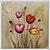 levne Reprodukce maleb-Grafika Reprodukce maleb na plátně - Květinový / Botanický motiv Abstraktní Umělecké tisky