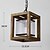 cheap Lantern Design-1-Light 25.5 cm Mini Style Pendant Light Wood / Bamboo Glass Geometrical Painted Finishes Retro 110-120V / 220-240V