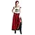 cheap Oktoberfest-Oktoberfest Beer Dirndl Trachtenkleider Women&#039;s Dress Hat Bavarian Vacation Dress Costume Red