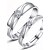 cheap Rings-Couple&#039;s Ring AAA Cubic Zirconia Silver Cubic Zirconia Silver Round Classic Elegant Wedding Anniversary Jewelry Friends / Daily / Engagement