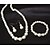 billiga Smyckeset-Dam Smycken Set Lyx Oäkta pärla örhängen Smycken Vit Till Bröllop Party Speciellt Tillfälle Årsdag Födelsedag
