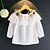 cheap Tees &amp; Blouses-Toddler Girls&#039; T shirt Blouse Long Sleeve Floral White Children Tops Fall Spring Floral Regular