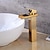 abordables Classiques-ensemble de robinets - robinets de bain à un trou et à une poignée en or cascade
