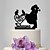 cheap Wedding Party Cake Toppers-Classic Theme Wedding Figurine Plastic Classic Couple 1 pcs Black