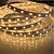 billige LED Strip Lamper-HKV 5 m Fleksible LED-lysstriper 300 LED 3528 SMD 8mm 1pc Varm hvit Hvit Kuttbar Selvklebende Tiktok LED stripelys 12 V