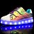 billiga Flickskor-Flickor Skor Tyll / Konstläder / PU Vår / Höst Komfort / Lysande skor Sneakers Promenad Karborreband / LED för Svart / Purpur / Rosa / Gummi