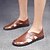 halpa Miesten sandaalit-Miehet kengät PU Kesä Comfort Sandaalit Käyttötarkoitus Kausaliteetti Musta Keltainen Ruskea