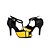 baratos Sapatos de Dança Latina-Mulheres Sapatos de Dança Latina Courino Salto Recortes / Bloco de Cor Salto Agulha Personalizável Sapatos de Dança Amarelo