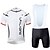 halpa Ανδρικά σύνολα ένδυσης-ILPALADINO Men&#039;s Short Sleeve Cycling Jersey with Bib Shorts Mesh Solid Color Bike Bib Shorts Jersey Tights Waterproof Windproof Quick Dry Breathable Back Pocket Sports Solid Color Mountain Bike MTB