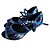 baratos Sapatos de Dança Latina-Mulheres Sapatos de Dança Sapatos de Dança Latina Sandália Salto Personalizado Azul / Dourado / Glitter / Interior