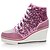 halpa Naisten lenkkarit-Women&#039;s Sneakers Fall / Winter Platform / Wedge Heel Round Toe / Closed Toe Fashion Boots Outdoor Sequin / Lace-up Paillette / Suede Black / Pink / Silver