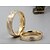 baratos Anéis-Anéis de Casal Dourado Rosa ouro Aço Titânio Elegante Estilo simples / Casamento / Aniversário / Diário / Noivado / namorados