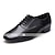 abordables Zapatos de salón y de baile moderno-Hombre Zapatos de Baile Latino Sandalia Zapatilla Tacón Bajo Cuero Flor Negro / Profesional